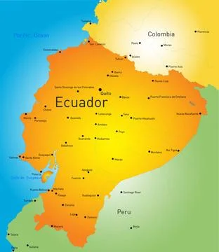 Ecuador Abstract vector color map of Ecuador country Copyright: xZoonar.co... Stock Photos