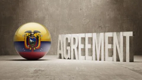 Ecuador. Agreement  Concept Stock Illustration