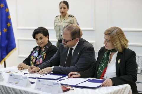 Ecuador and the EU Sign a Declaration to Strengthen Migration Management and Bor 库存照片