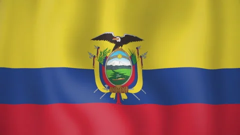Ecuador animated flag. Seamless loop. 4K Stock Footage 145438141