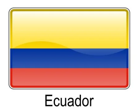 Ecuador button flag 스톡 일러스트