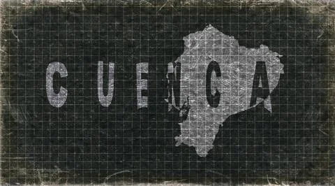 Ecuador Cuenca Typography Map Stock Illustration