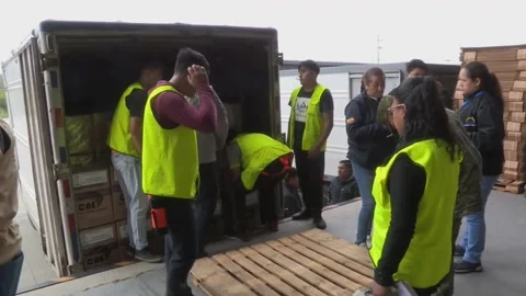 Ecuador decides on polarized elections between President Noboa and Correa's Gonz Stock Footage 301404364