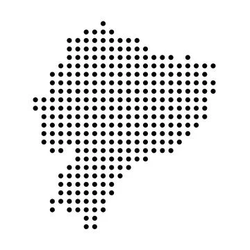 Ecuador dotted vector map Stock Illustration