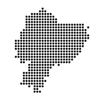 Ecuador dotted vector map Illustrazione stock