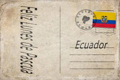 Ecuador Easter Monday Holiday Background Stock Illustration