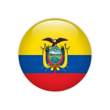 Ecuador flag on button Stock-Illustration
