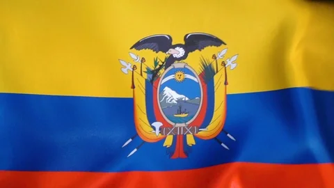 Ecuador Flag Flapping Video stock 118968430