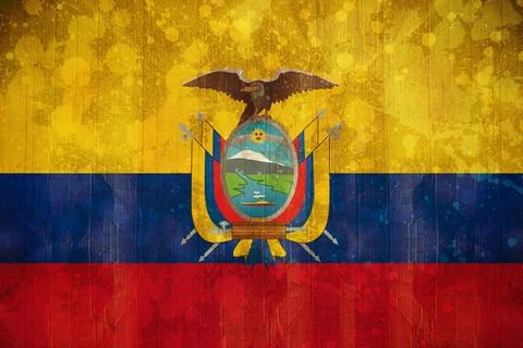 Ecuador flag in grunge effect Illustrazione stock