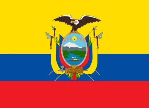 Ecuador flag Stock Illustration