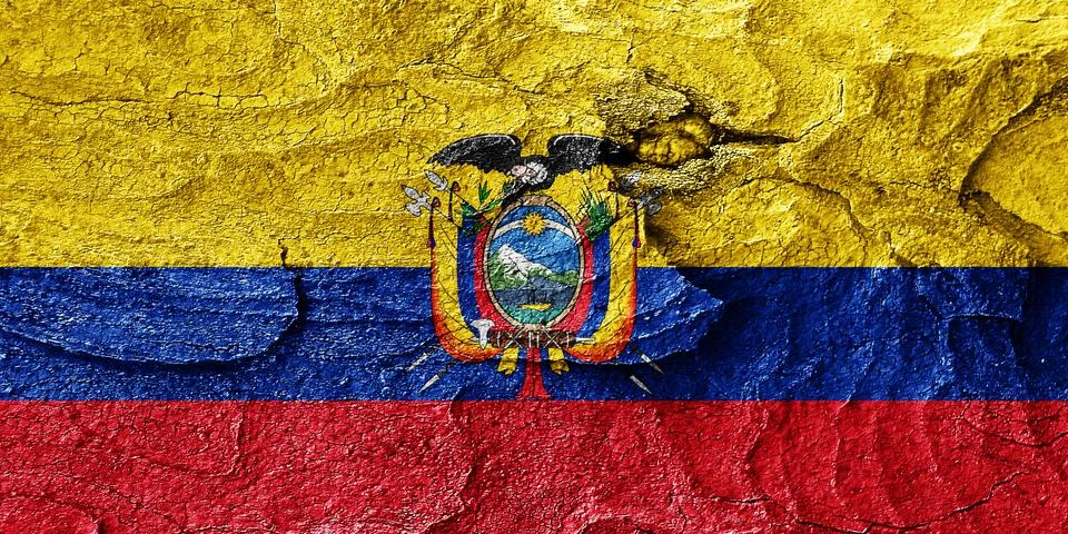 Ecuador flag Stock Illustration