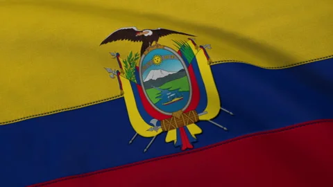 Ecuador Flag Loop Stock Footage 241244302