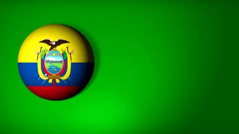 Ecuador flag in the shape of a ball to roll Video stock 80891588