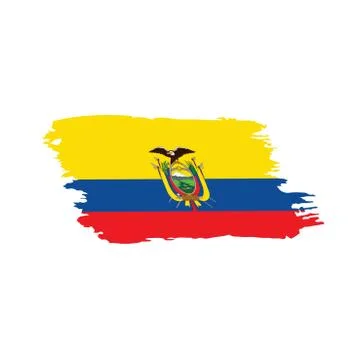 Ecuador flag, vector illustration Stock Illustration