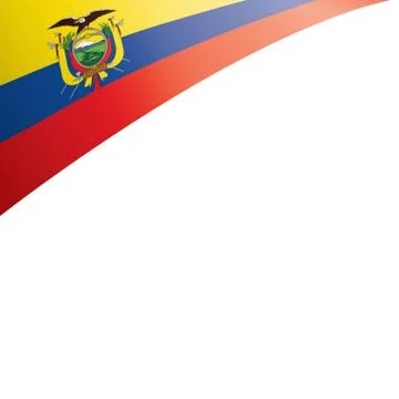 Ecuador flag, vector illustration on a white background Stock Illustration