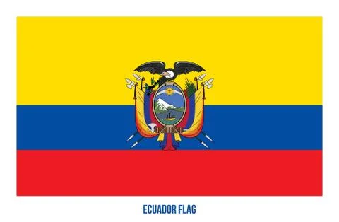 Ecuador Flag Vector Illustration on White Background. Ecuador National Flag. Stock Illustration