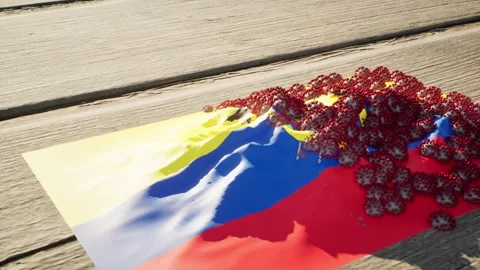 Ecuador Flag - Virus Growth Stock Footage 320293815