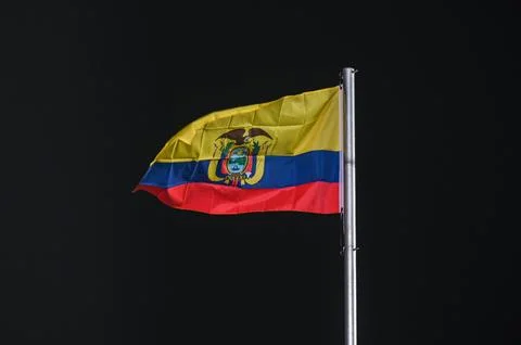 Ecuador flag waves at Canada vs. Ecuador friendly match Foto stock