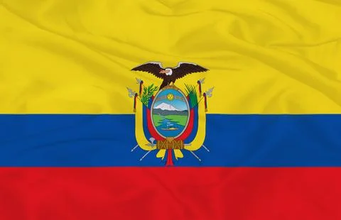 Ecuador Flag Waving Stock Illustration