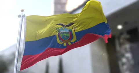Ecuador-flag-waving-seamless-loop-4k-60fps Stock Footage 330953220