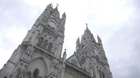 Ecuador Gothic Basilica Stock Footage 35128532