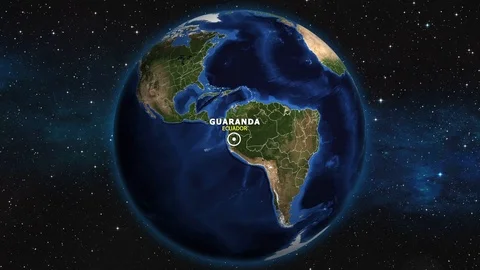 ECUADOR GUARANDA ZOOM IN FROM SPACE Stock Footage 115634370