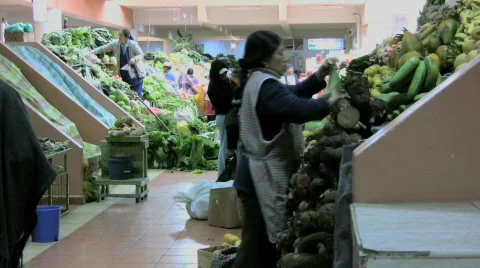Ecuador Inside market Stock Footage 464269