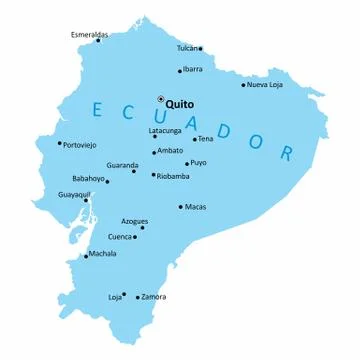 Ecuador isolated map Stock Illustration