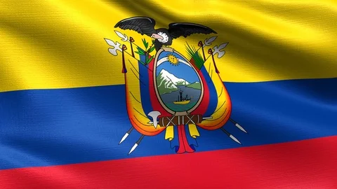 Ecuador Looping Flag 4K Stock Footage 107182079
