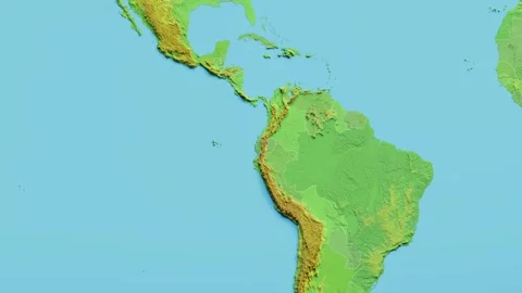 Ecuador Map 3D animated with Borders Video stock 348520528
