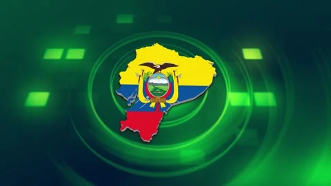 Ecuador Map and Flag Background Stock Footage 344027678