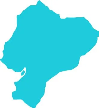 Ecuador MAP in Blue, Country Map, Ecuador, Border Map, Border line of Ecuad.. Stock Illustration