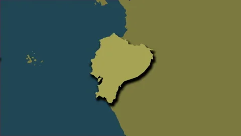 Ecuador map - extract. Shadow. Pattern. Video stock 148145148