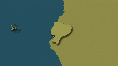 Ecuador map - glide. Shadow. Pattern. Video stock 148151980