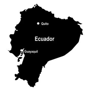 Ecuador map icon Stock Illustration