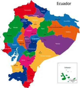 Ecuador map Stock Illustration