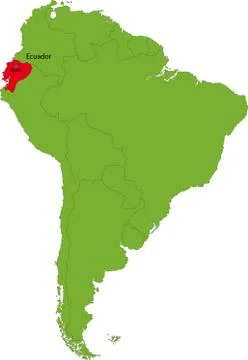 Ecuador map Stock Illustration
