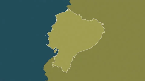 Ecuador map - zoom. Regions. Pattern. Stock Footage 148159208