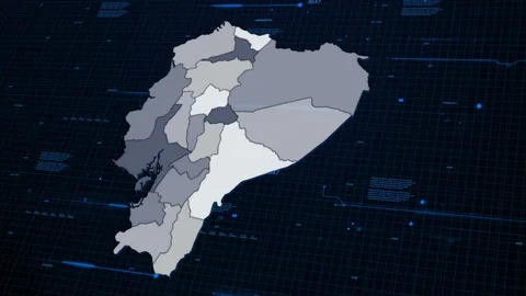 Ecuador network map 動画素材 87978717