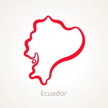 Ecuador - Outline Map Stock Illustration