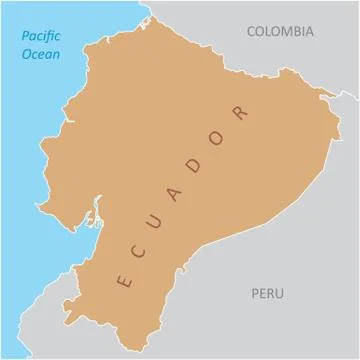 Ecuador region map Stock Illustration