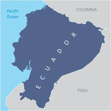 Ecuador region map Stock Illustration