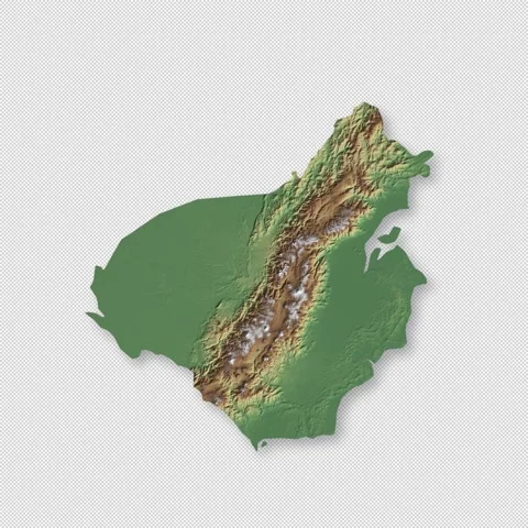 Ecuador Rotating 3D Relief Map Seamless Loop, Alpha Channel 4K 스톡 동영상 340720015