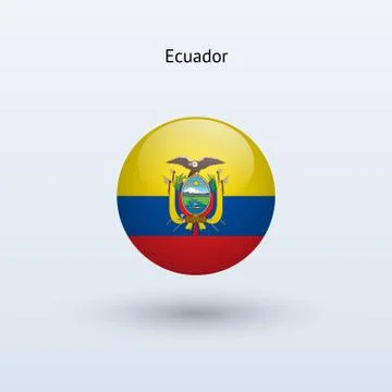 Ecuador round flag. Vector illustration. Stock-Illustration
