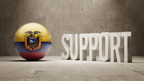 Ecuador. Support Concept. Stockillustratie