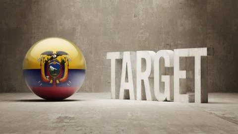 Ecuador. Target Concept. Stock Illustration