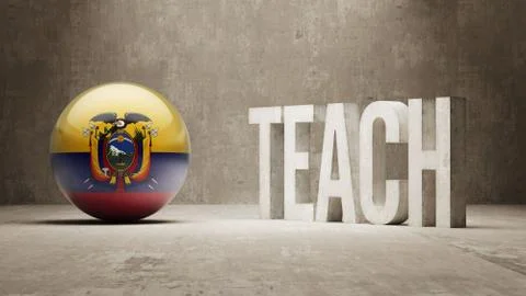 Ecuador. Teach Concept. Stock Illustration