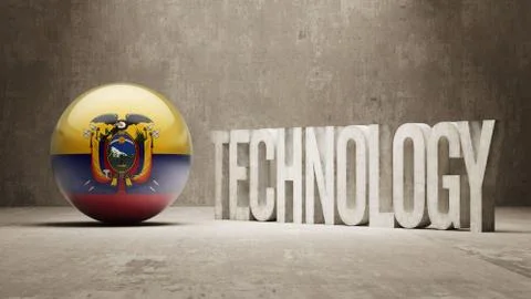 Ecuador. Technology Concept. 스톡 일러스트