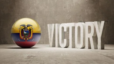 Ecuador. Victory Concept. Stock Illustration