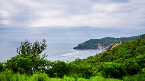 Ecuador. View on bay. Pacific ocean. 4k time lapse Stock Footage 63842418